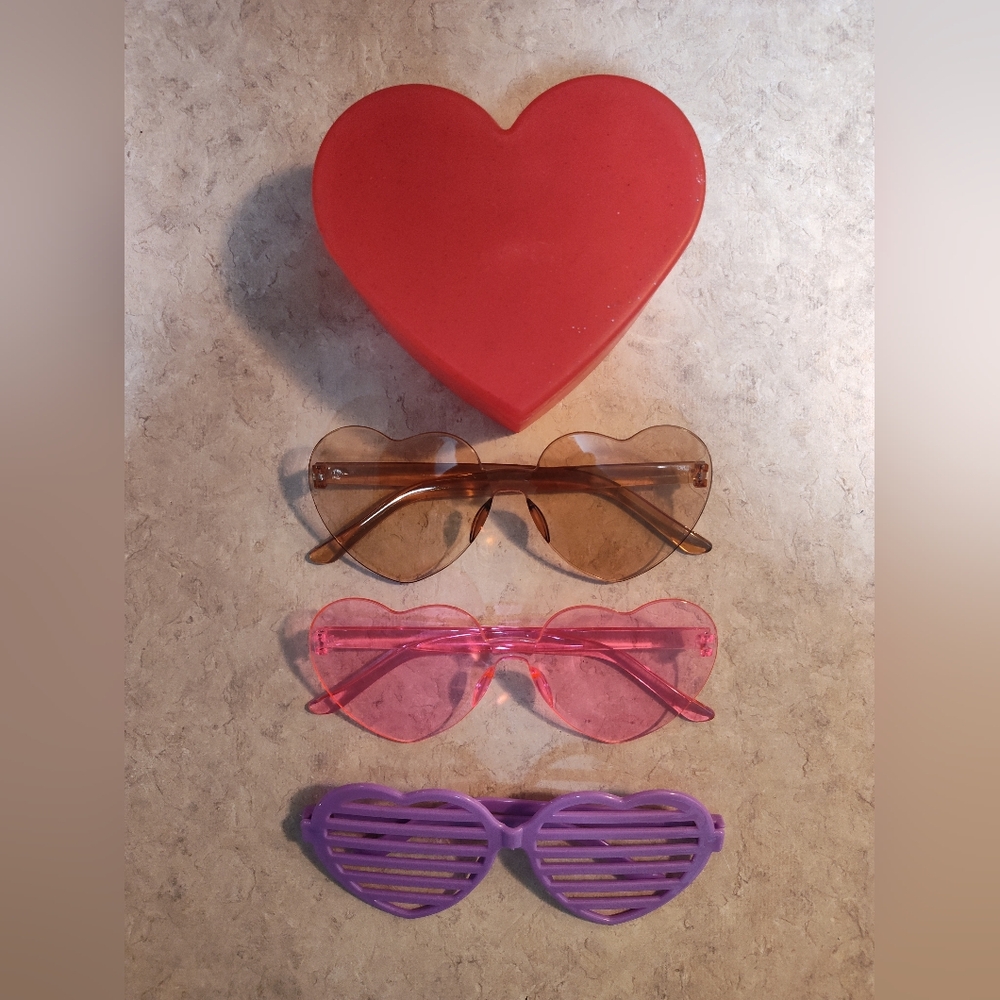 💚 Heart Shaped Glasses and Heart Container Bundle